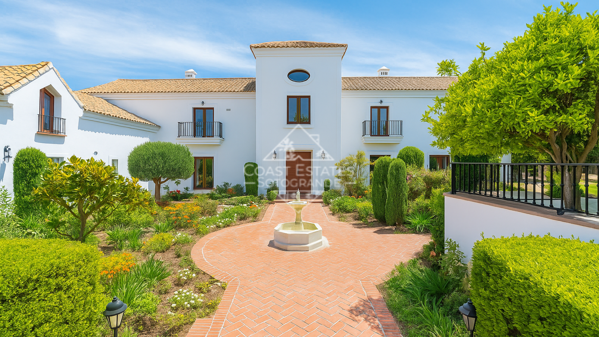 Contemporary villa with a traditional feel and offering wonderful views in Sotogrande Alto
