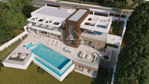 Spectacular villa front line to the sea in La Paloma under construction