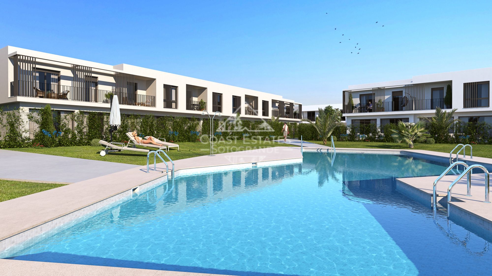 Amplias casas adosadas en primera línea del antiguo campo de golf de San Roque Club en venta